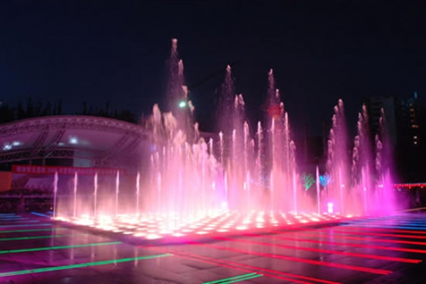 资阳时代广场音乐喷泉